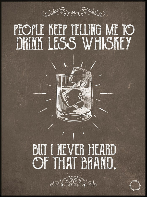Plakat - Less Whiskey - Minida