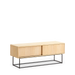 Woud - VIRKA - Skænk / TV-møbel - LAV SORT / EG 120 cm - Flere farver