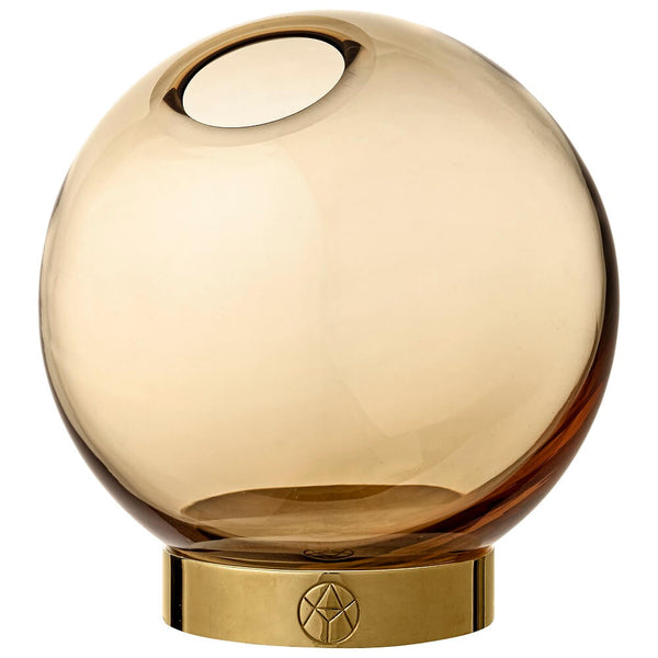 AYTM - Vase- Globe rund - Amber/guld - Flere størrelser