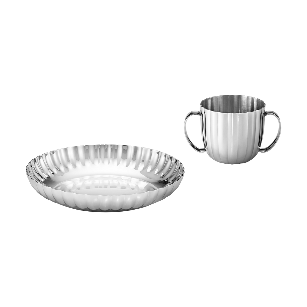 Georg Jensen - Bernadotte - Børnesæt - 2 dele - Rustfrit stål