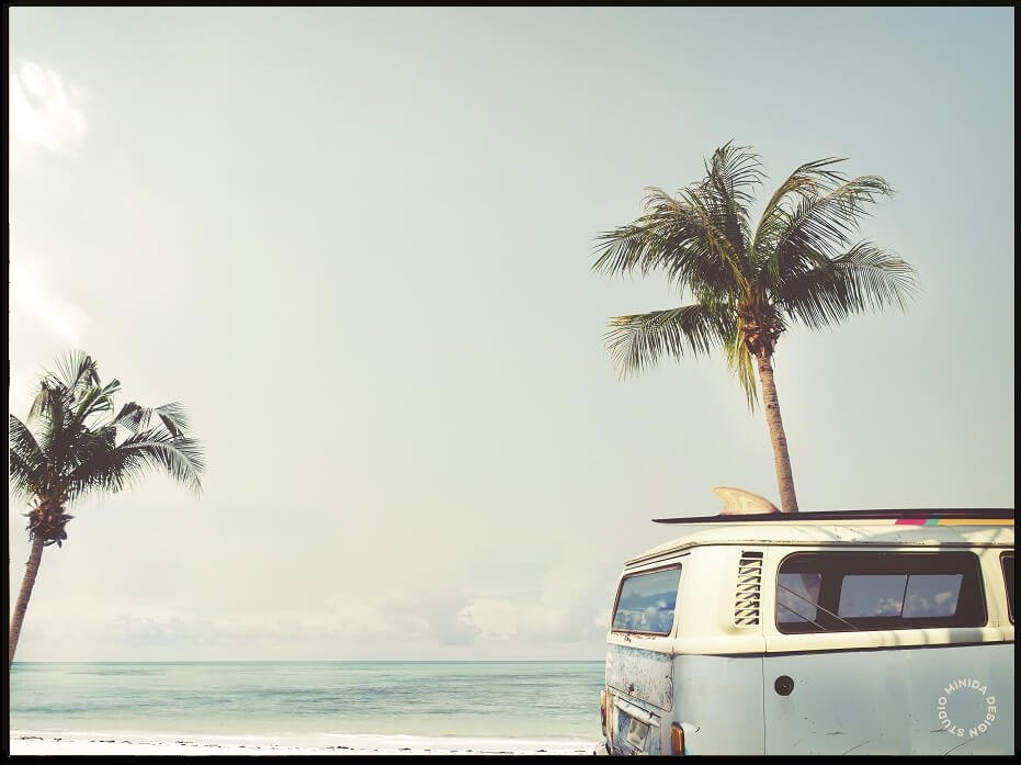 Plakat - Beach Bus - Minida