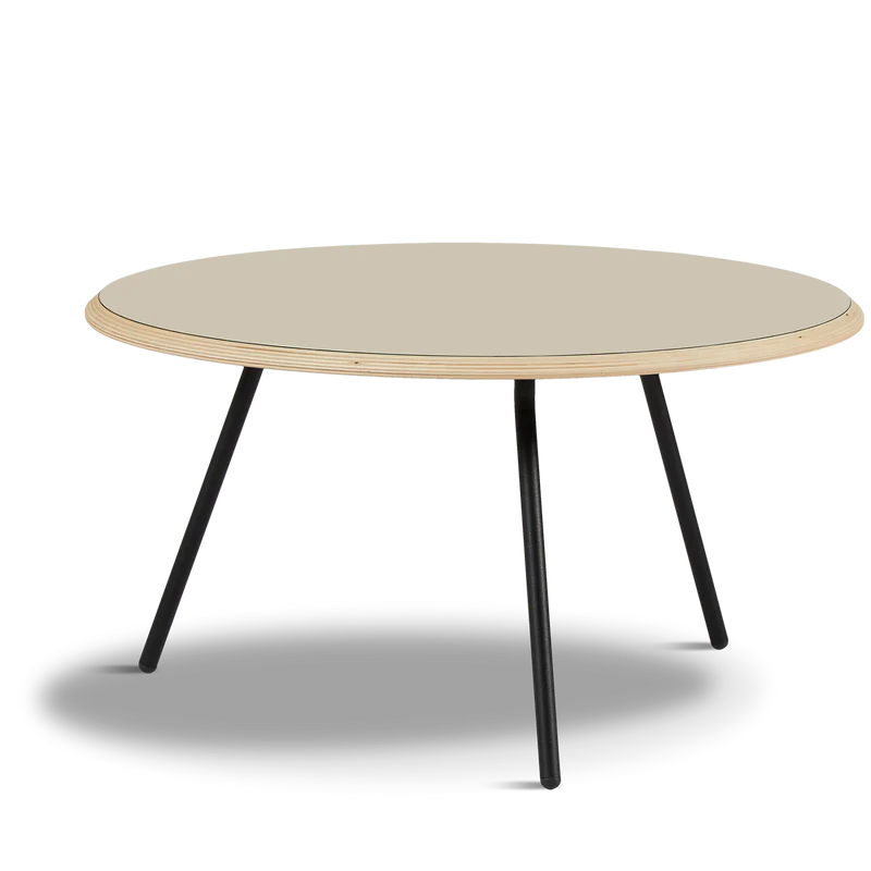 Woud - Soround - Sofabord - Ø75 - Beige laminat - 3 Størrelser
