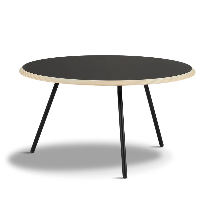 Woud - Soround - Sofabord - Ø75 - Sort laminat - 3 Størrelser