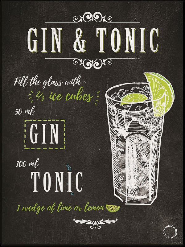 Plakat - Gin and Tonic - Minida