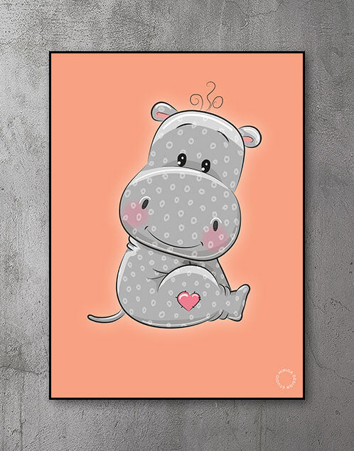 Plakat - Minida - Hippo