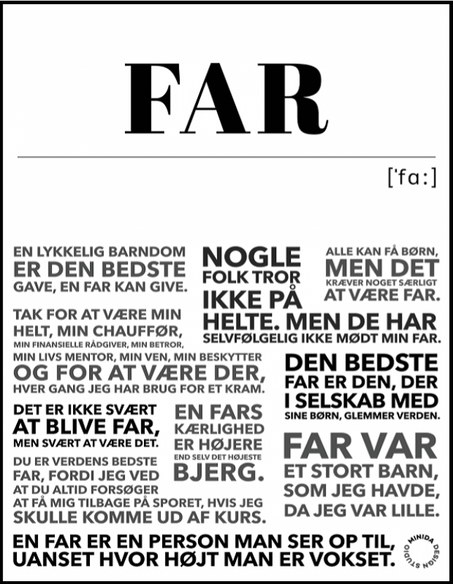 Plakat - Far Er Den Bedste - Minida