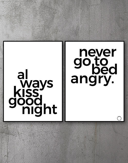 Plakatsæt - Always Kiss Goodnight - Minida