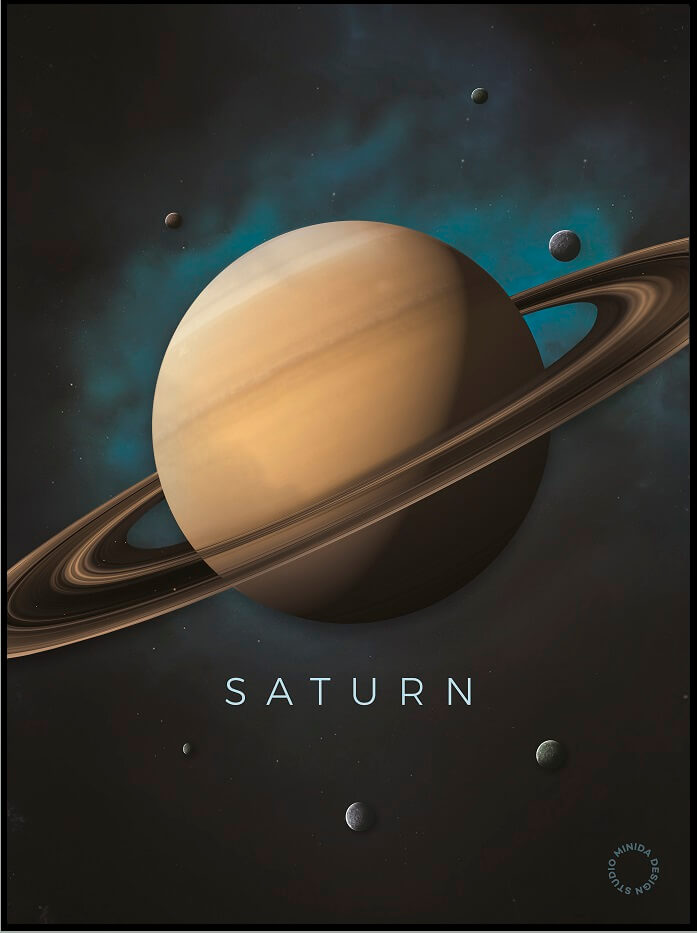 Plakat - Saturn - Minida