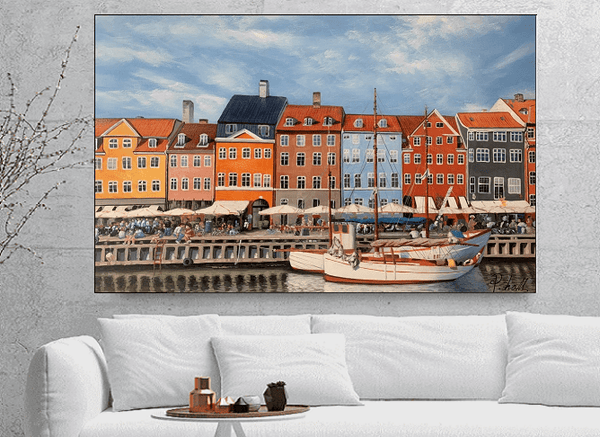 Maleri - Nyhavn - 120x80 cm